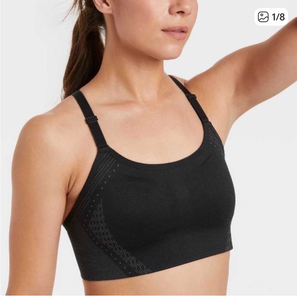 All In Motion Black Sports Bra Size Large